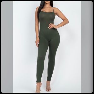Brand new olive jumpsuit
